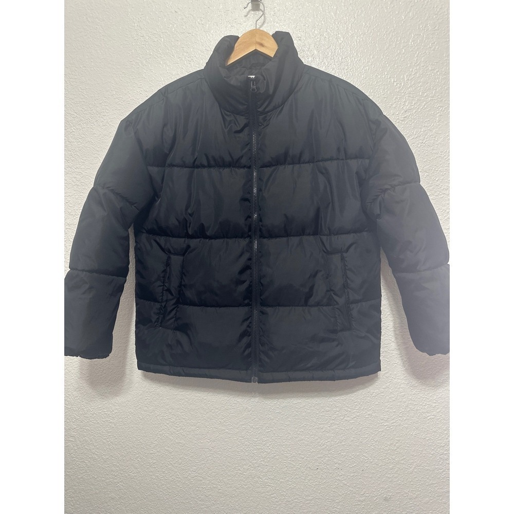 BP Black Puffer Jacket Stand Collar Quilted Winter Warm Size S
